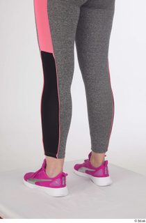 Mia Brown calf dressed grey leggings pink sneakers sports 0004.jpg